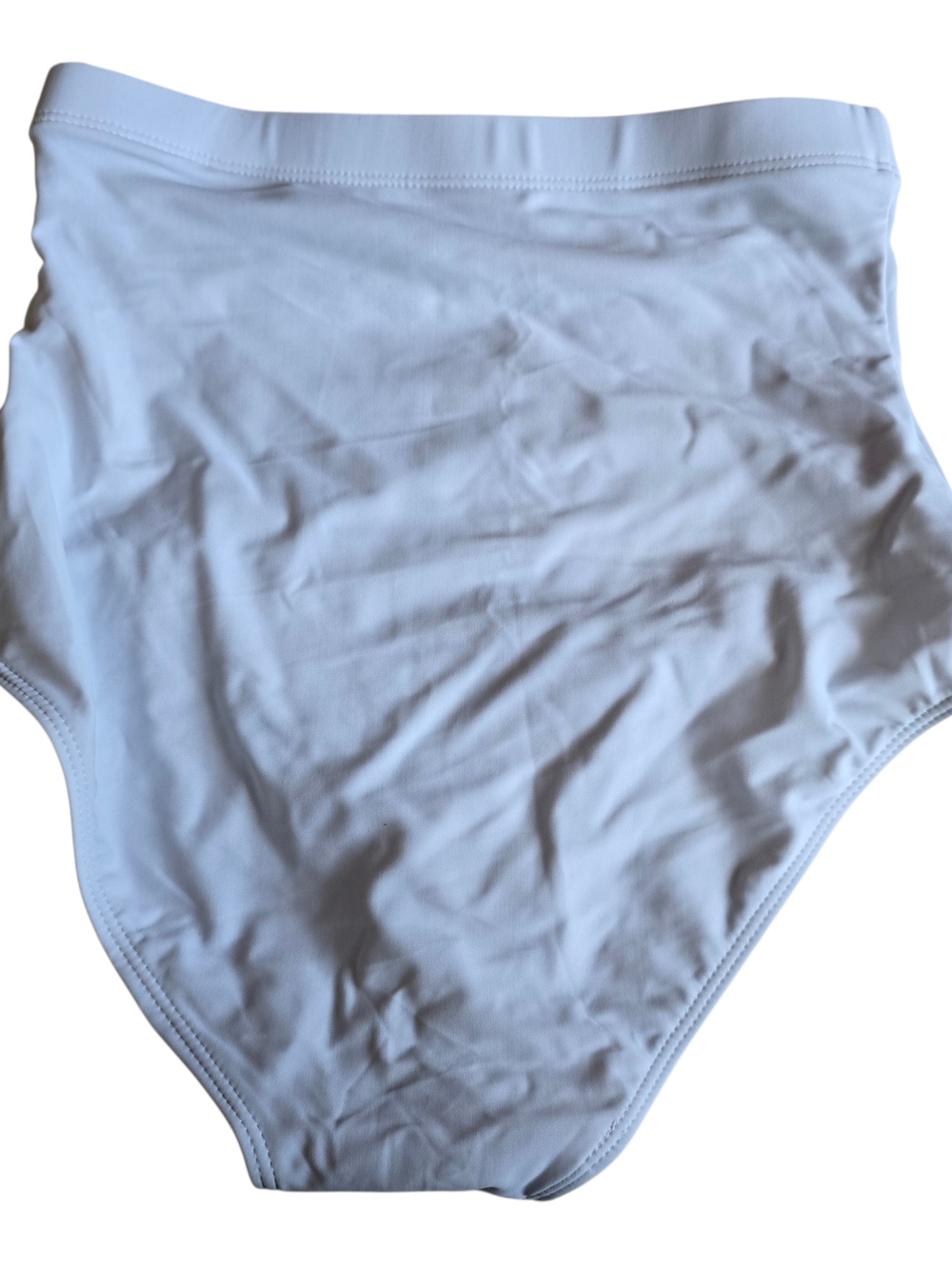 White High-Waist Women's Swim Bottom
